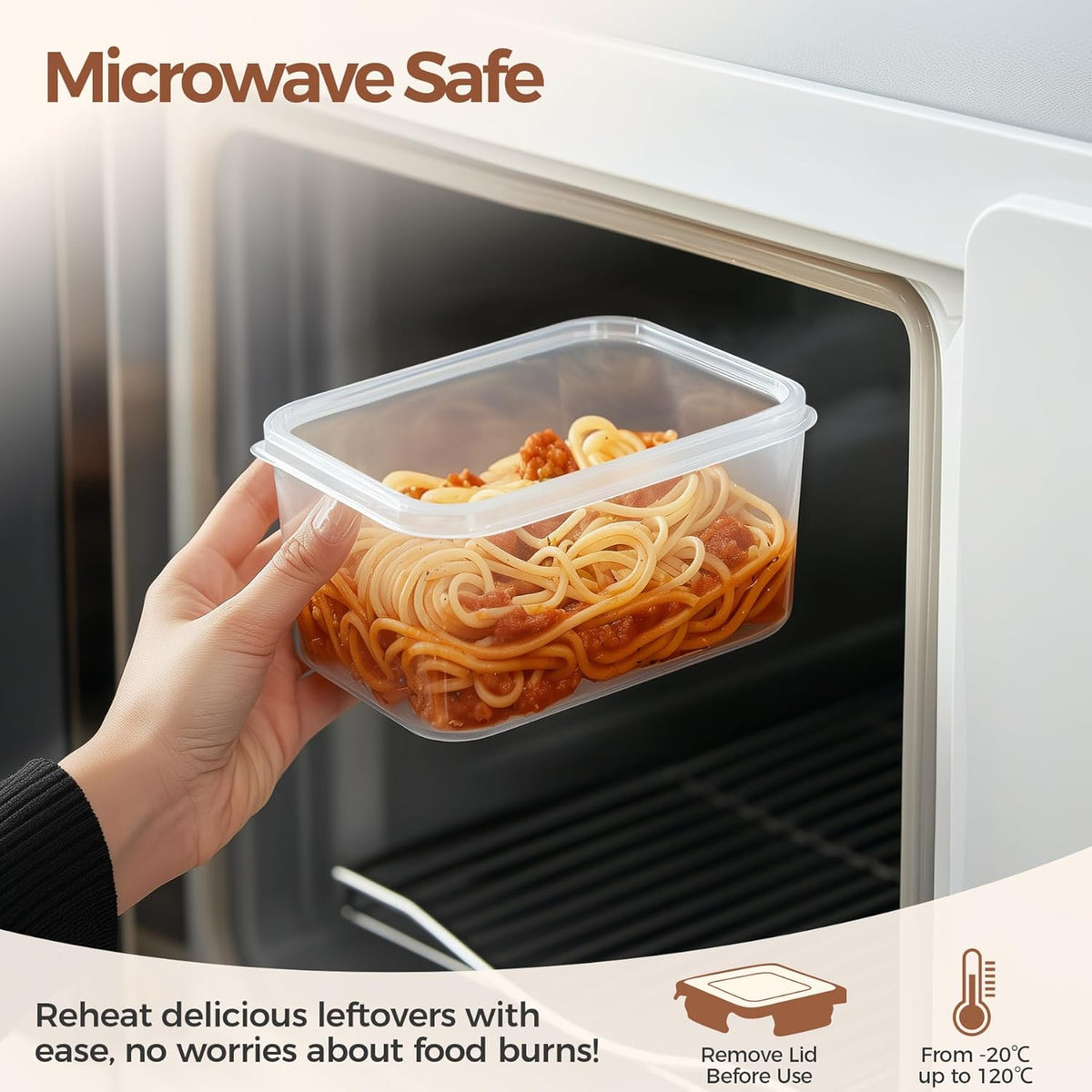 Airtight Food Storage Containers with Lids 0.8/1.5/2.1Qt 3Pack