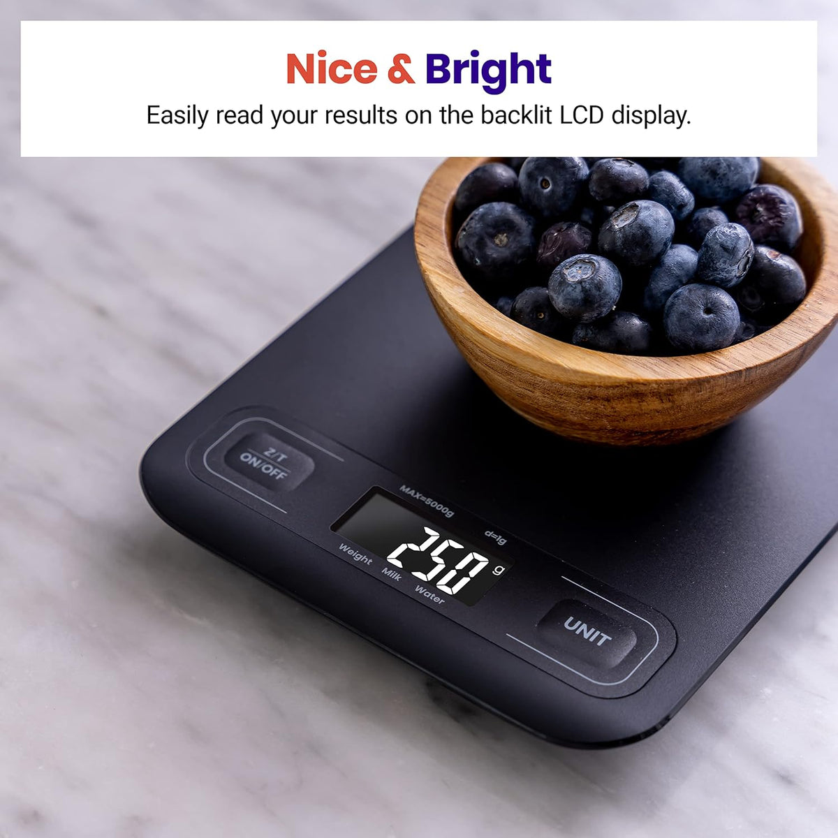 Food Kitchen Scale, Digital Grams and Ounces, Medium