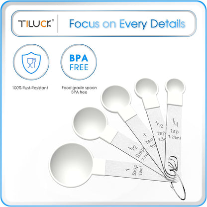 Measuring Cups & Spoons Set, Stackable Cups and Spoons