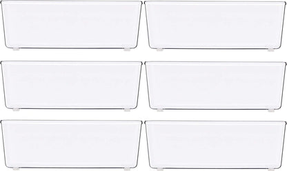 Clear Desk Drawer Organizer, 3.25"X 6.25", 6 Packs